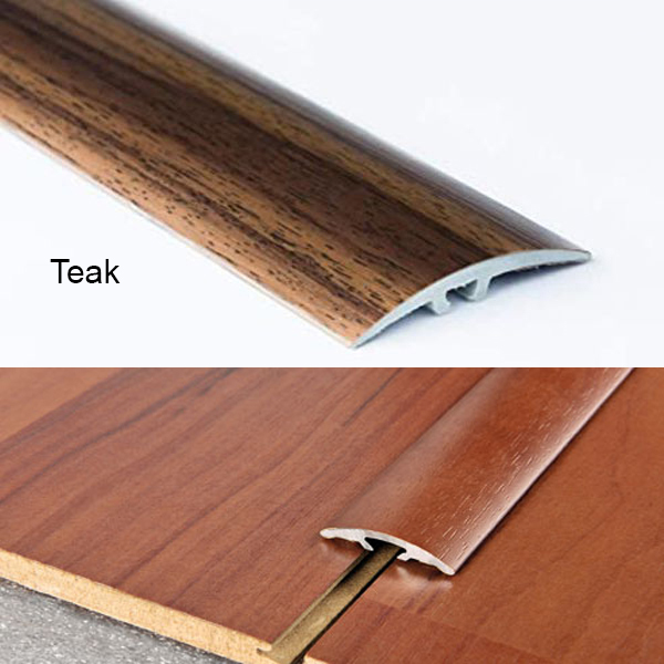 Teak Wood Effect Door Edging Floor Trim Threshold - 40mm Self-Adhesive
