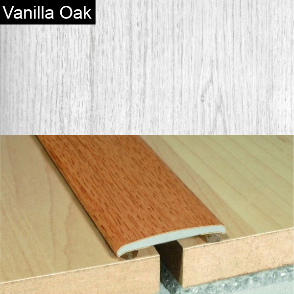vanilaoakAntiqueOak 35mmFlatAluminiumWoodEffectDoorThreasholdsSelfAdhesive