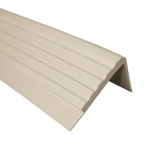 50mm x 45mm Anti Slip PVC Rubber Stair Angle Edge Nosing Trim Beige