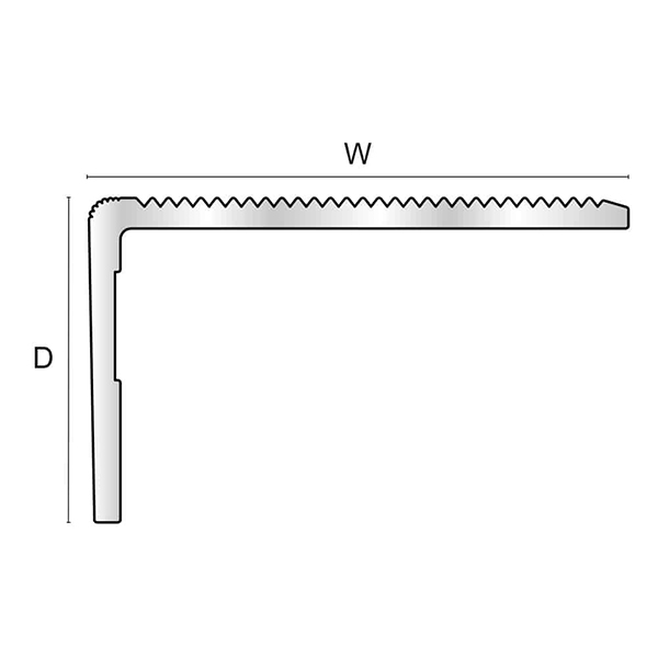 Retro Fit Aluminium Stair Nosing with Strong Anti Slip Grip - Image 3