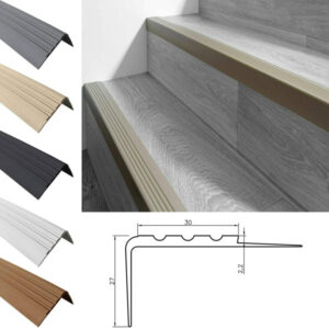 Anti-Slip Rubber Stair Nosing – Bullnose Angle Step Edge Protector