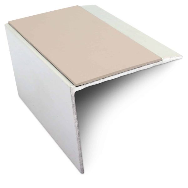 Beige 67 x 55mm Aluminium Anti Slip Stair Nosing – DDA Compliant