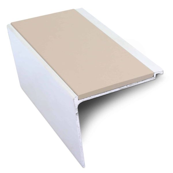 Beige Non Slip Commercial Stair Nosing 60mm x 55mm PVC Insert Stair Nosing Edge Protection