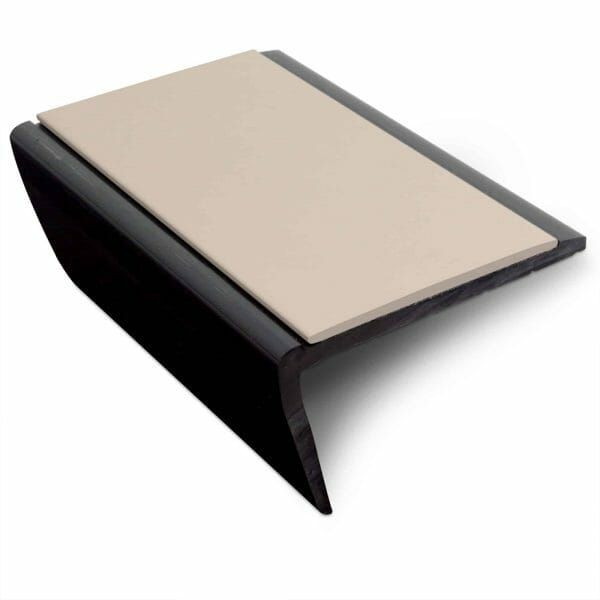 Beige Slimline Hard Nose PVC Non Slip Stair Nosing 56 x 32.5mm