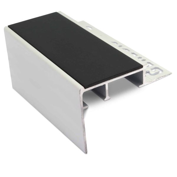 Black Heavy-Duty Aluminium Tile-In Nosing – Slip-Resistant Stair Edge Profile