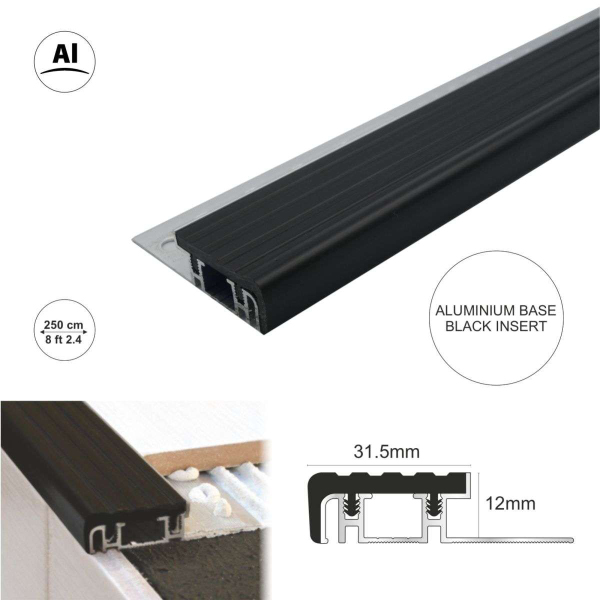 Black Insert - 30mm x 12mm