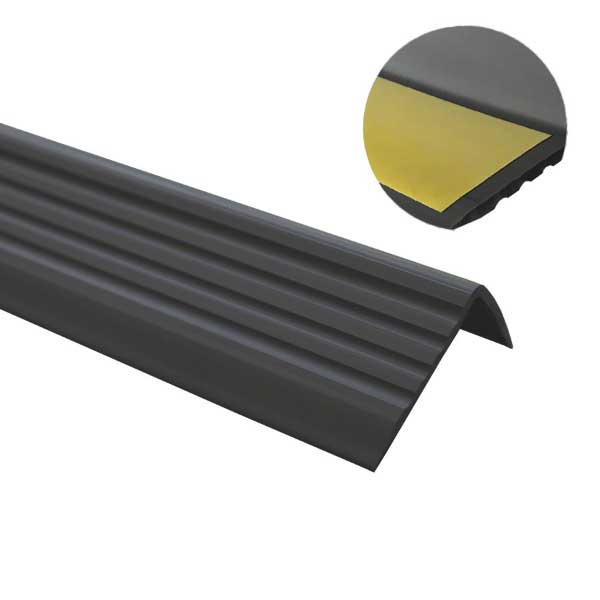 Black Self Adhesive Stair Edge Nosing – Bullnose Step Edging Trim