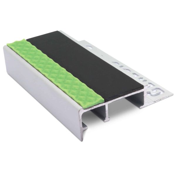 Black Slimline Ceramic Tile-In Stair Nosing – 10mm Non Slip Commercial