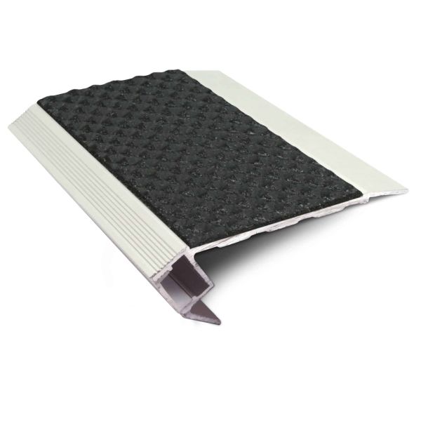 Black Stair Nosing Vision Light Down Tredsafe Non Slip 76.5mm x 26mm