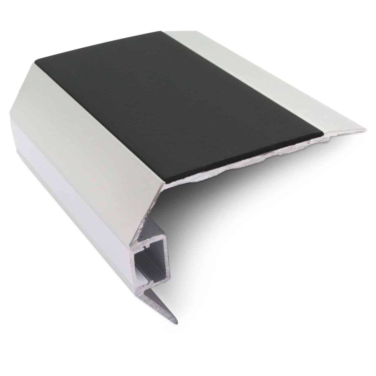 Black VisioVision Light Out Aluminium Non Slip Stair Nosing 77.5 x 48.5mm with LED Lighting Edge Trimn Light Out Aluminium Non Slip Stair Nosing 77.5 x 48.5mm with LED Lighting Edge Trim