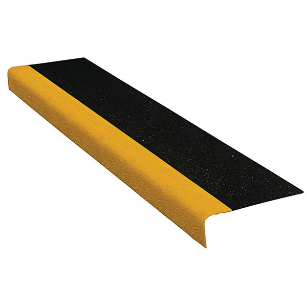 Black Yellow Medium Grit Stair Tread Cover Heavy Duty Non Slip