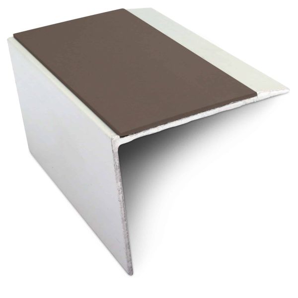 Brown 67 x 55mm Aluminium Anti Slip Stair Nosing – DDA Compliant
