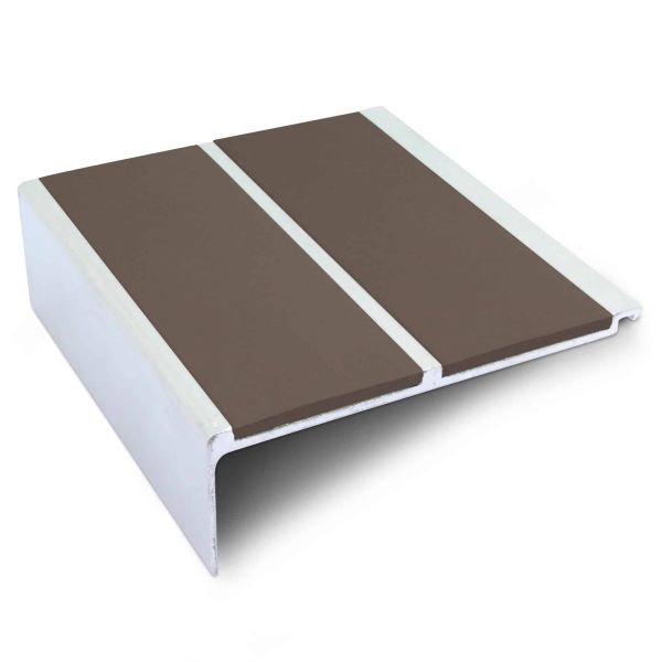 Brown 91mm x 32mm Commercial Stair Nosing – Non Slip PVC Edge Trim