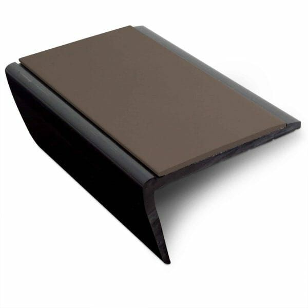 Brown Slimline Hard Nose PVC Non Slip Stair Nosing 56 x 32.5mm
