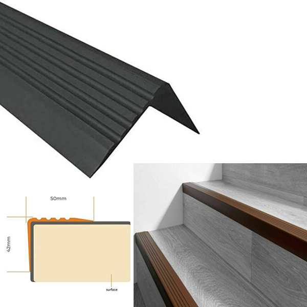 Rubber Bullnose Stair Edge Protector – Anti Slip Angle Trim - Image 4