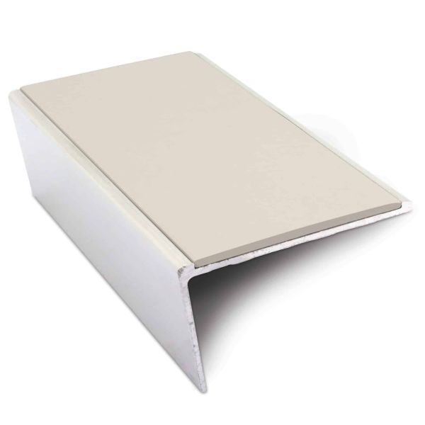 Canvas Non Slip Aluminium Stair Nosing 57mm x 32mm Commercial PVC Trim