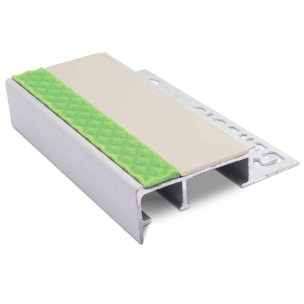 Canvas Slimline Ceramic Tile-In Stair Nosing – 10mm Non Slip Commercial
