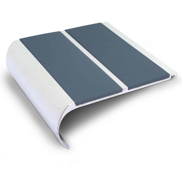 Cobalt Blue Commercial Stair Nosing 91mm x 35mm Non Slip PVC Insert Bullnose Stair Nosing Edge