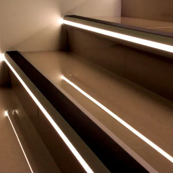Commercial Stair Nosing 77.5mm x 48.5 mm Vision Light Down TredsafeNonSlip