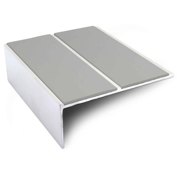 Dolphin Grey Anti-Slip Commercial Stair Nosing 85mm x 32mm – Aluminium Edge Trim