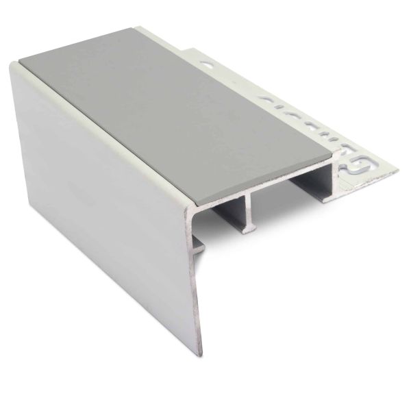 Dolphin Grey Heavy-Duty Aluminium Tile-In Nosing – Slip-Resistant Stair Edge Profile
