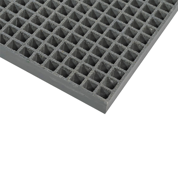 Grey Green Moulded GRP Non-Slip Open Mesh Composite Floor Grating