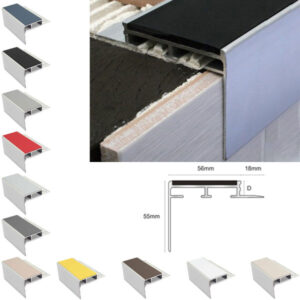 Heavy-Duty Aluminium Tile-In Nosing – Slip-Resistant Stair Edge Profile