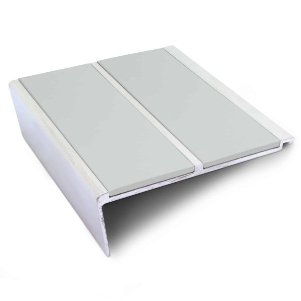 Ice Grey Commercial Stair Nosing 93mm x 32mm Non Slip PVC Insert Stair Nosing Edge Trim