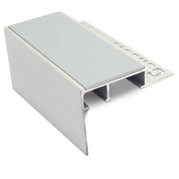 Ice Grey Heavy-Duty Aluminium Tile-In Nosing – Slip-Resistant Stair Edge Profile