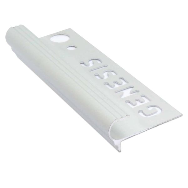 Matt Silver Tile-In Bullnose Edge Trim for Smooth Tile Finishing