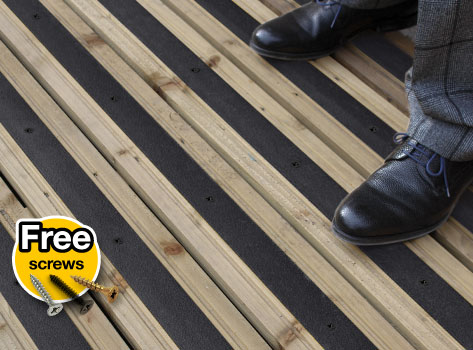 50mm Black Medium Grit Decking Strips for Anti Slip Decking - Image 3