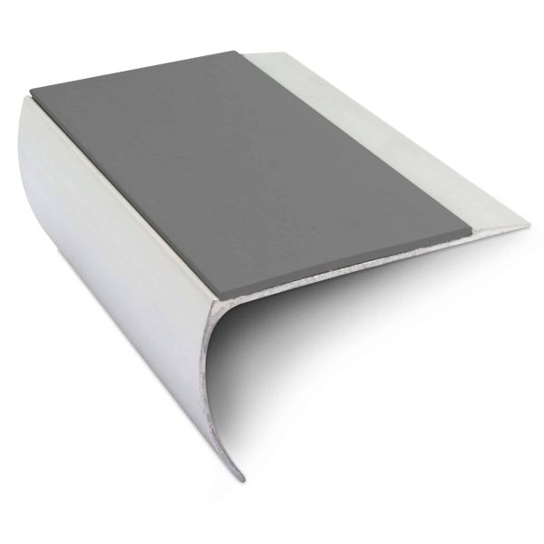 Mid Night Grey Aluminium Non Slip Commercial Stair Nosing Edge Trim With Pvc Insert 69 x 40mm