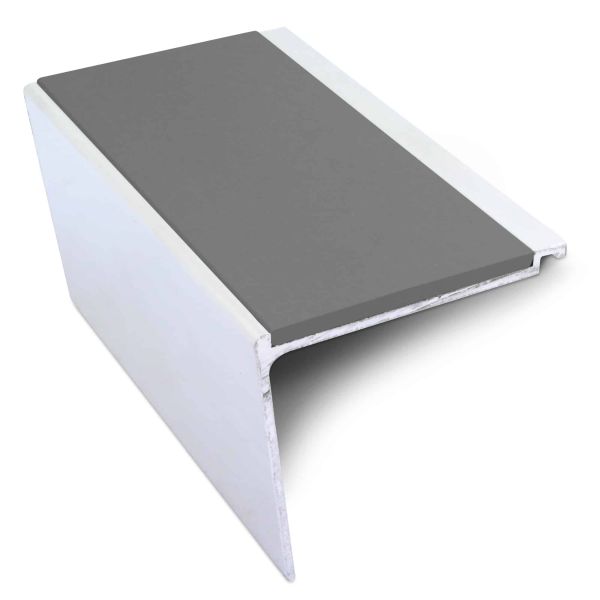 Mid Night Grey Non Slip Commercial Stair Nosing 60mm x 55mm PVC Insert Stair Nosing Edge Protection