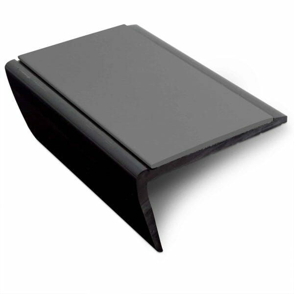 Mid Night Grey Slimline Hard Nose PVC Non Slip Stair Nosing 56 x 32.5mm