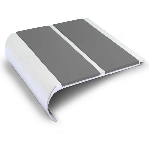 Midnight Grey Commercial Stair Nosing 91mm x 35mm Non Slip PVC Insert Bullnose Stair Nosing Edge