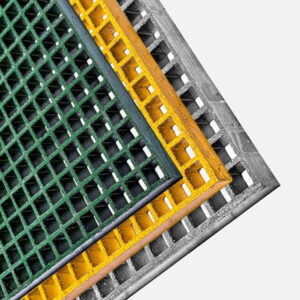 Moulded GRP Non-Slip Open Mesh Composite Floor Grating