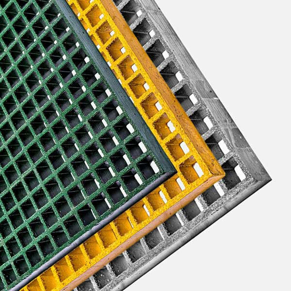 Moulded GRP Non-Slip Open Mesh Composite Floor Grating