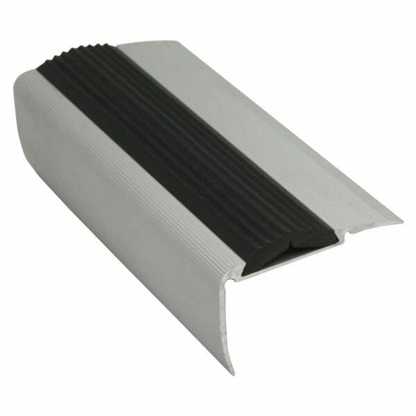 Non Slip Aluminium Stair Nosing With BlackRubberInsert