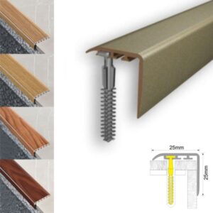 25mm x 25mm UPVC Anti Slip Stair Nosing Edge Trim