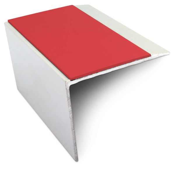 Red 67 x 55mm Aluminium Anti Slip Stair Nosing – DDA Compliant