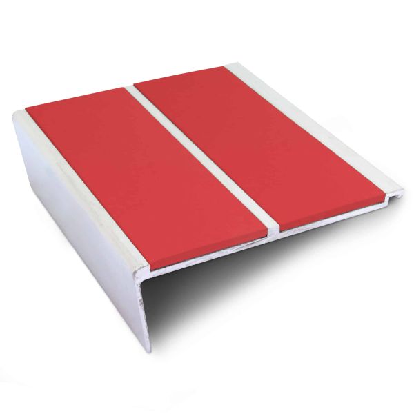 Red 91mm x 32mm Commercial Stair Nosing – Non Slip PVC Edge Trim