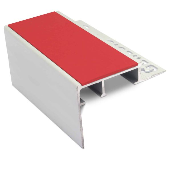 Red Heavy-Duty Aluminium Tile-In Nosing – Slip-Resistant Stair Edge Profile
