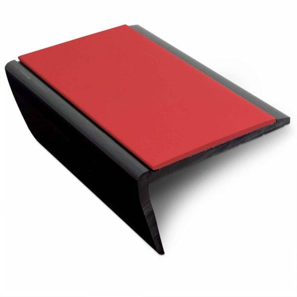 Red Slimline Hard Nose PVC Non Slip Stair Nosing 56 x 32.5mm