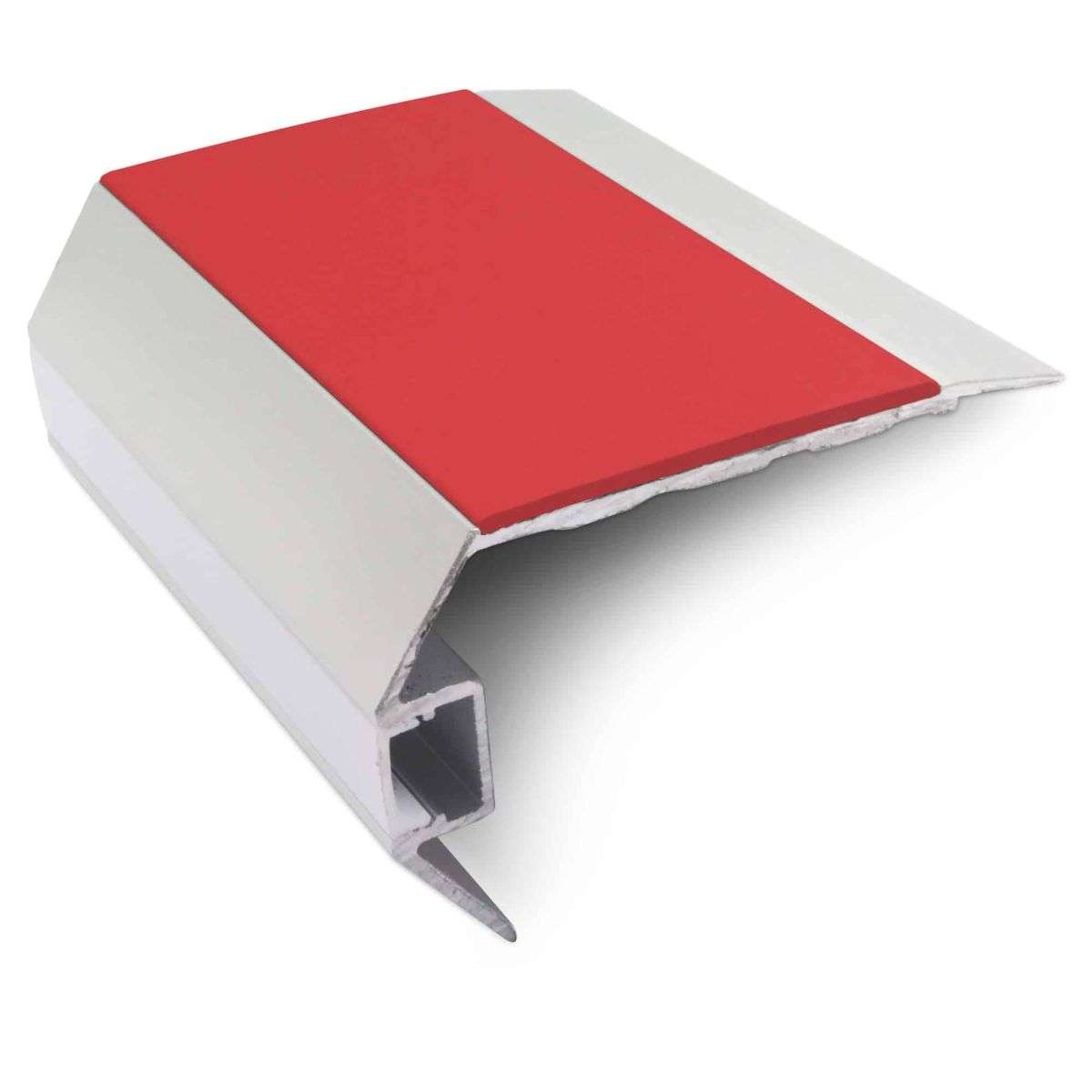 Red Vision Light Out Aluminium Non Slip Stair Nosing 77.5 x 48.5mm with LED Lighting Edge Trim