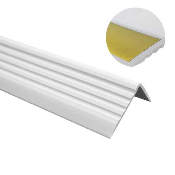 Self Adhesive Stair Edge Nosing – Bullnose Step Edging Trim Light Grey