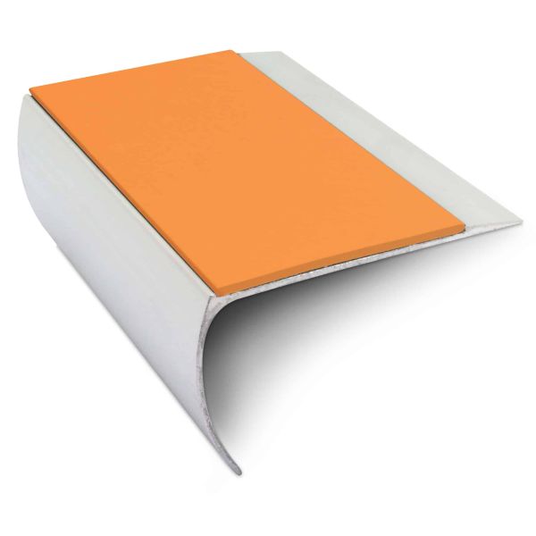 Tangeine Aluminium Non Slip Commercial Stair Nosing Edge Trim With Pvc Insert 69 x 40mm