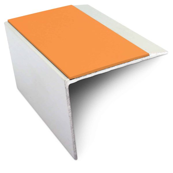 Tangerine 67 x 55mm Aluminium Anti Slip Stair Nosing – DDA Compliant