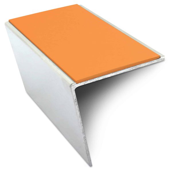 Tangerine Commercial Stair Nosing 57 x 55mm PVC Insert Aluminium Anti Slip Trim