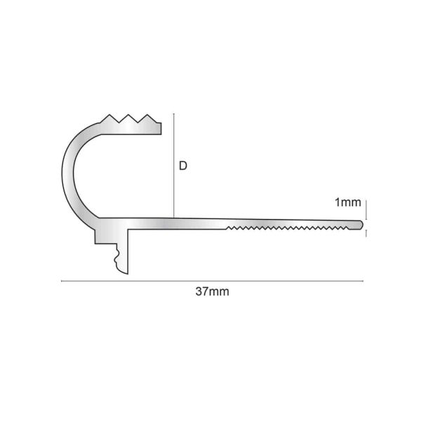 Tile-In Bullnose Edge Trim for Smooth TileFinishing