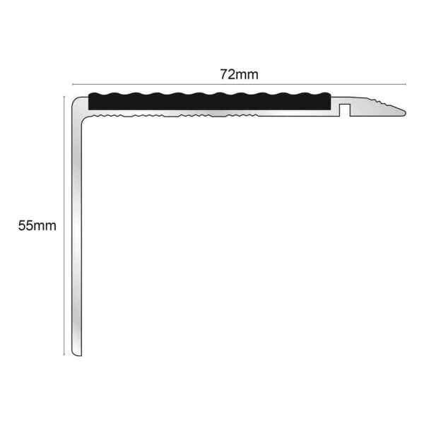 Tredsafe Non-Slip Stair Nosing 72 x 55 mm – Durable & Safe Steps